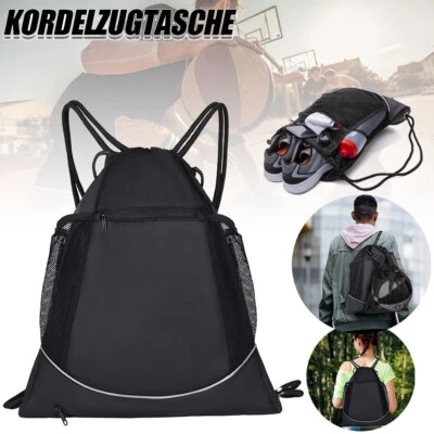 Fußballtasche Sportbeutel Turnbeutel Rucksack Tasche Gym mit Ball-Mesh-Tasche DE - Bild 1 von 4