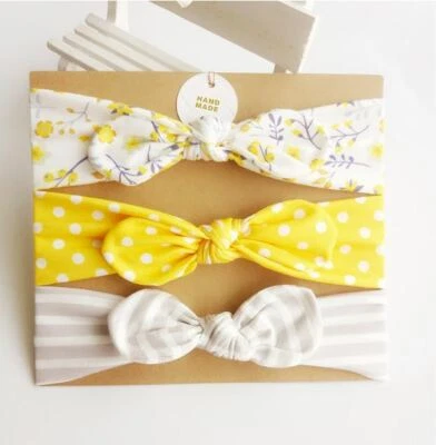 3Pcs Toddler Baby Girls Headband Cute Bowknot Hair Band Accessories Headwear Set - image 1 of 4