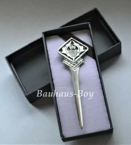KILT PIN PEWTER SCOTTISH THISTLE ENAMEL MADE IN SCOTLAND by Sgian Dubh Company - Picture 1 of 10