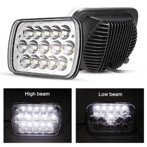 1Pair 7X6" Chrome White LED Headlights Hi/Lo Sealed For 1981-1985 Mercury Lynx - Picture 1 of 11