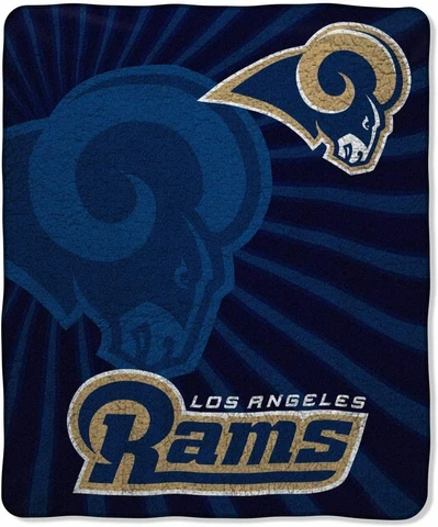 NFL Los Angeles Rams 100% Super Soft Sherpa Throw Blanket Large 50" X 60" Cover