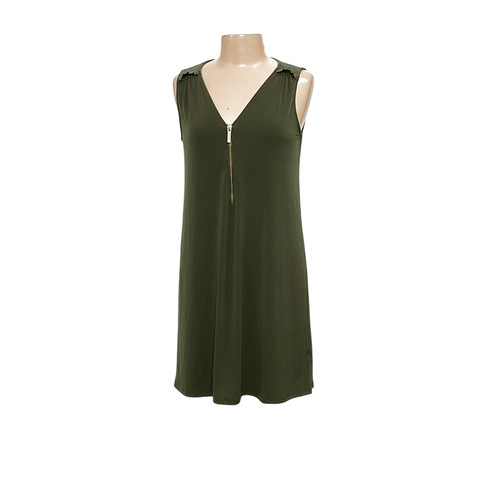 M Michael Kors Green A Line Midi Dress