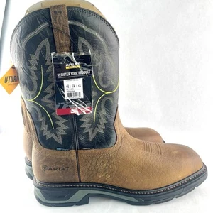 Neu Ariat WorkHog XT Arbeitsstiefel 15 EE Carbon Toe wasserdicht schwarz braun neu im Karton - Bild 1 von 9
