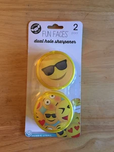 Stationery Take-Out Fun Faces Dual Hole Sharpener - Picture 1 of 2