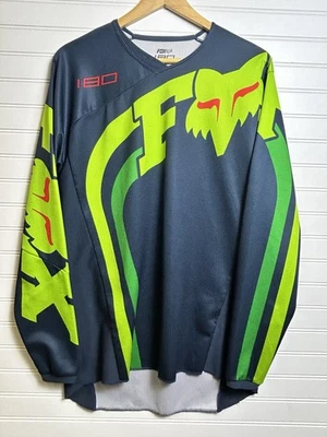 Fox Racing 180 Cota Jersey Driver Shirt Blue/Green EUC, Men’s Size Medium - Image 1 of 4