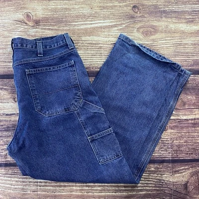 Jeans Carpenter Faded Glory 36x30 Clásicos De Colección Azul Denim Recto 100% Algodón Foto 1 de 4