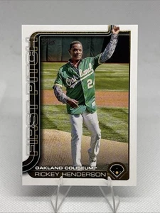 2025 Topps Rickey Henderson First Pitch #FP2-3 Oakland Athletics - Picture 1 of 2