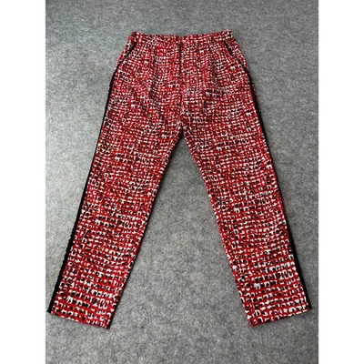 Pantalones al tobillo Weekend MaxMara Nuccia negros con estampado de rayas de pierna recta talla 10 Foto 1 de 4