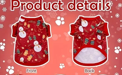 Camisa de Navidad para Perros - Talla Pequeña Foto 1 de 2