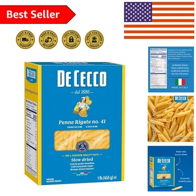 Versátil 16 Oz Penne Rigate Pasta - Perfeito para Molhos e Receitas, Feito na Itália - Imagem 1 de 4