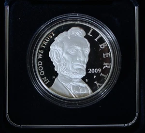 2009-P ABRAHAM LINCOLN 90 % SILBER DOLLAR PROOF DCAM $1 OMP OGP MÜNZBOX & COA - Bild 1 von 4