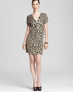 Diane von Furstenberg Golden Animal Dots Natalie Dress $375 NWT 2 - Picture 1 of 1