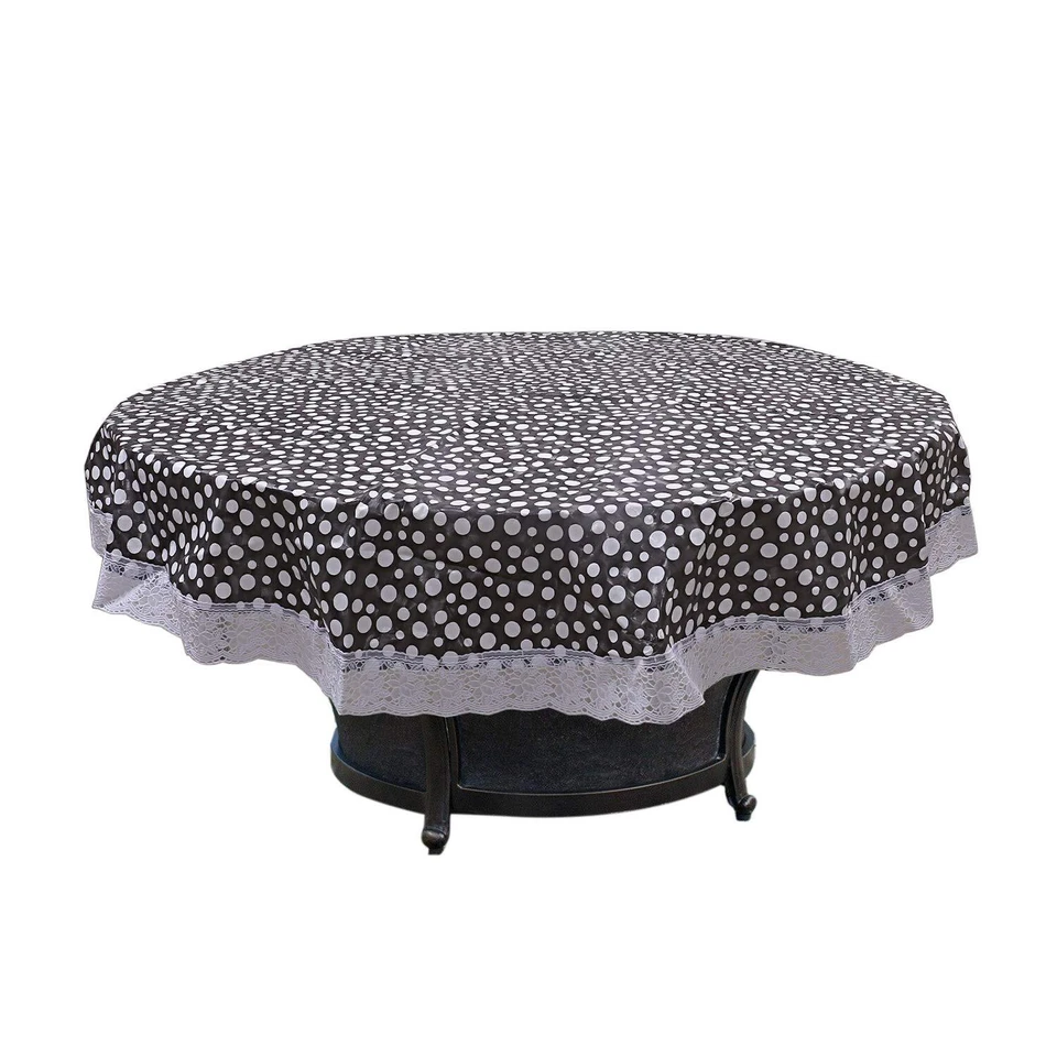 Multicoloured PVC 6 Seater Round Table Cover 72" X 72 US - Image 1 of 4
