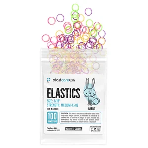 100 Assorted Color Medium 4.5 Oz 3/16" Rabbit Latex Elastic Rubber Bands Braces - Picture 1 of 8