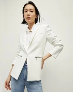 NWT VERONICA BEARD Sz 16 SCUBA JACKET IN WHITE - Picture 1 of 6