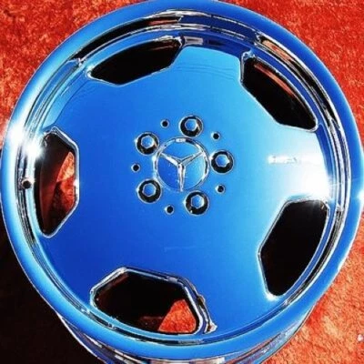 SET OF 4 NEW 18" MERCEDES BENZ E55 AMG SL500 SL600 CHROME OEM WHEELS RIMS 65239 - Image 1 of 4