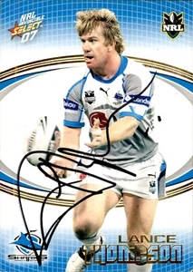 Signed 2007 Cronulla Sharks NRL Select Invincible Card - Lance Thompson - Picture 1 of 3