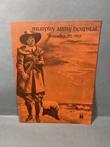 Murphy Army Hospital - Waltham, Massachusetts Thanksgiving 1951 Vintage Menu - Picture 1 of 3