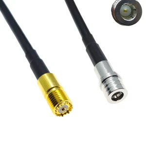 RG58 QMA male to MINI UHF female MINIUHF connector Lot RF Coax coaxial Cable - Bild 1 von 3