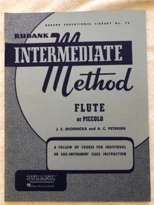Intermediate Method For Flute or Piccolo by A.C. Peterson Rubank Sheet Music Ins - Picture 1 of 1
