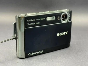 Sony Cyber-Shot DSC-T70 8.1MP 3x TouchScreen Digital Camera black used from JP - Picture 1 of 13