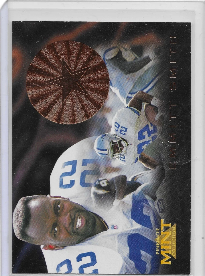 1996 EMMITT SMITH Pinnacle Mint Collection Bronze  #15 SHARP CARD HOF Cowboys - Image 1 of 2