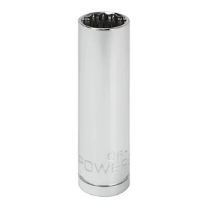 Powerbuilt 3/8 in. Drive x 1/2 in. 12 Point SAE Deep Socket - 940046 - Picture 1 of 5