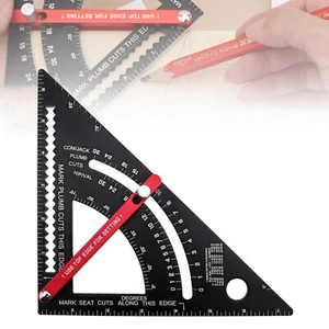 7 Inch Positioning Adjustable Angle Triangle Ruler with Adjustable Rod Metal - Picture 1 of 12