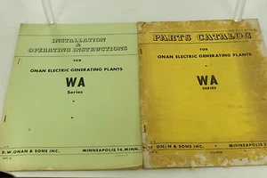 Vintage ONAN WA Series Generator GenSet Operators Manual & Parts Catalog - Picture 1 of 1