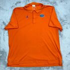 Flordia Gators Polo Shirt Men's 2Xl Orange Air Jordan Golf Golfer Short Sleeve