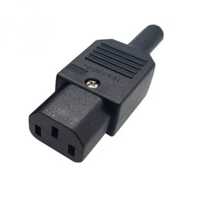 Conector plástico frío IEC 320 C13, 10 A 250 V~, atornillable, negro - Imagen 1 de 7