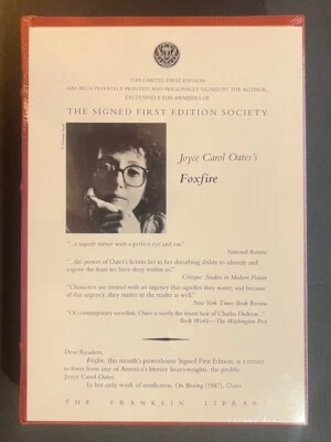 Franklin Library Foxfire LIKE NEW Joyce Carol Oates Leather Signed 1st Edition - Image 1 of 2