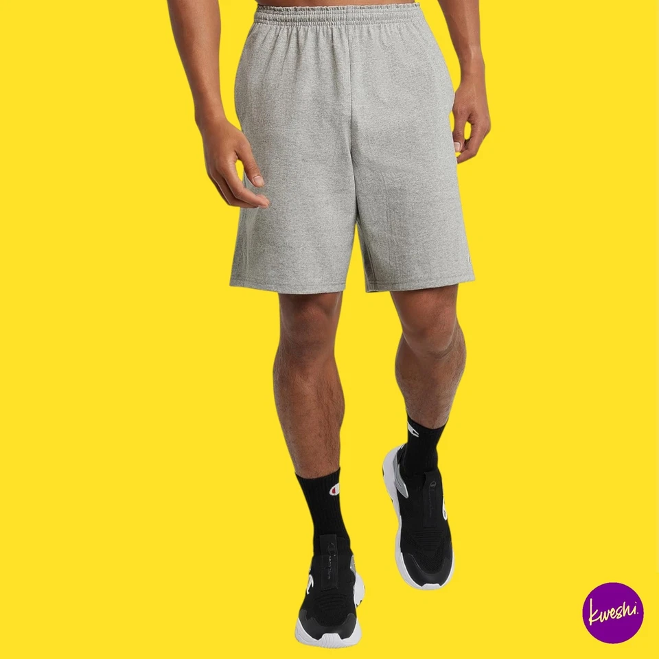 Pantalones cortos de jersey de algodón con bolsillos CHAMPION para hombre, gris Oxford, UK L | EU 52 Foto 1 de 4