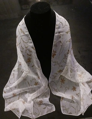 Cejón Beige Rectangular Transparente Mujer Bufanda Foto 1 de 4