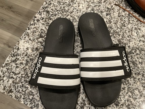 Sandali Adidas bambino slide gancio e passante taglia 3 bambino nero bianco righe