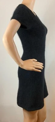 Nordstrom BP. Vestido mullido 70 % angora para mujer talla extra pequeño manga corta negro Foto 1 de 4