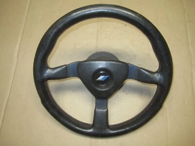 Ford Momo V35 Sportlenkrad 3-Speichen Leder schwarz 35cm KBA 70068 Nabe K4524 - Bild 1 von 4