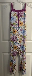 Pique Boutique Princess Line Girls 10/12 Bellbottom Jumpsuit Floral - Picture 1 of 10