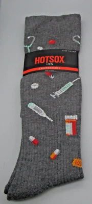 HOT SOX~Calcetín 10-13~Calcetines de compresión OTC gris carbón para hombre Foto 1 de 3
