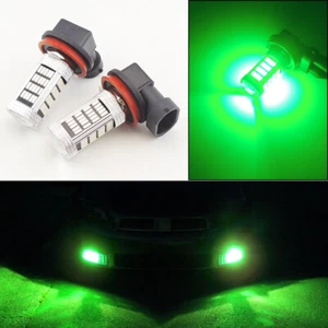 2pcs Bright Green H11 H8 Car Truck Pickup Driving Fog Lights 92-SMD LED Bulbs - Picture 1 of 9