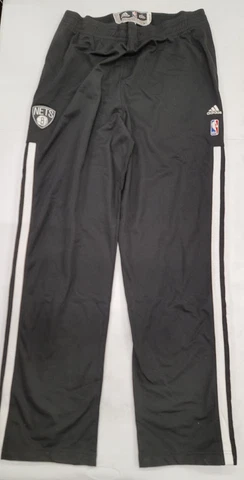2013/14 Adidas BROOKLYN NETS Authentic GAME USED Warm Up Pants w/COA Cover