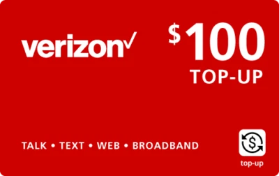 VERIZON WIRELESS - $100 Refill,  Top-Up Airtime Card for Verizon Prepaid Service - Image 1 of 3