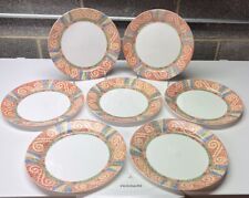 7 Corelle SAND ART Dinner Plates 10 1/4" Set of 7 Excellent 👀 👀 👀 👀
