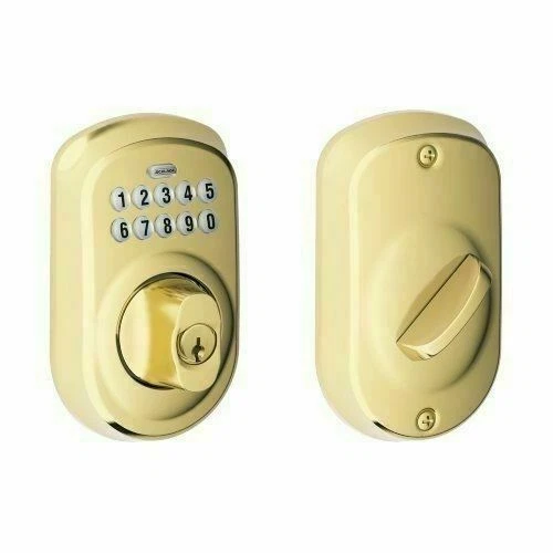 Schlage BE365VPLY505 Plymouth Keypad Deadbolt