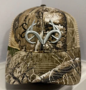 Realtree Classic Mesh Snapback Hat Cap Beige/Camo Cotton - Picture 1 of 7