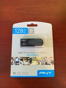 New PNY USB 3.0 Flash Drive 128 GB Black - Picture 1 of 1