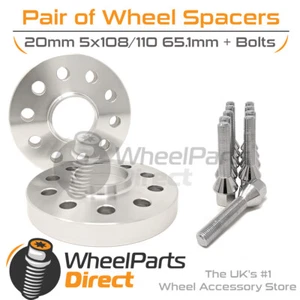 Espaciadores de rueda (2) y pernos de 20 mm para ruedas originales Saab 9-3 [Mk2] 03-14 - Imagen 1 de 1