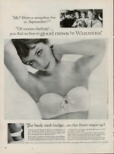 1957 Womens Fashion Bra Warners 1950s Vintage Print Ad Brassiere Model Look Pose