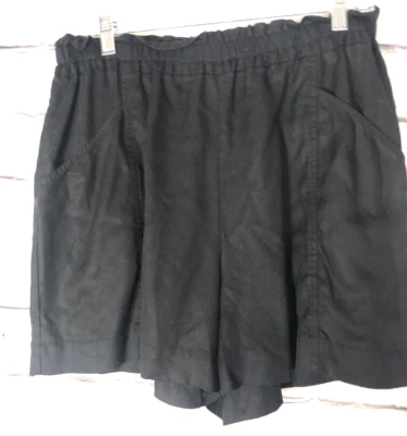 Pantalones Cortos Elizabeth and James Mujer Talla L Negros Cintura con Volantes y Bolsillos Foto 1 de 4