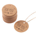 100Pcs Kraft Paper Hang Tag for you pattern Label For Gift Tagging Package  YIUK